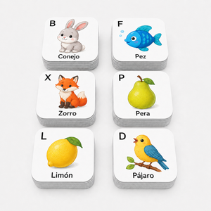 Cartes d'apprentissage éducatives pour enfants avec logo personnalisé, cartes d'association espagnoles, cartes flash pour l'apprentissage des images et des <span class=keywords><strong>mots</strong></span> pour les tout-petits - Product Image 4