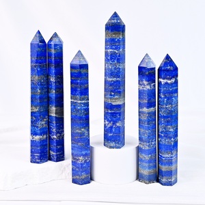 منتجات الشفاء الروحية الحرفية الشعبية برج الكريستال للطاقة الطبيعية اللازورد نقطة كبيرة لتزيين المنزل فنغشوي - Product Image 3