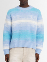 Pull en coton doux personnalisé avec logo jacquard brodé pour homme et femme, pull dégradé, style boutique, preppy, rétro, à rayures, tricoté