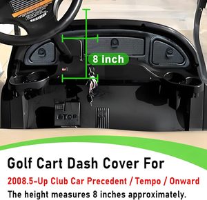 Couvre-tableau de bord compatible avec les voiturettes de golf Club Car Precedent <span class=keywords><strong>Tempo</strong></span> Onward 2008.5 et modèles ultérieurs, en fibre de carbone, trois portes - Product Image 4