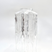 Carafe en verre transparent gaufré épais de style minimaliste moderne européen pour whisky, brandy, bourbon
