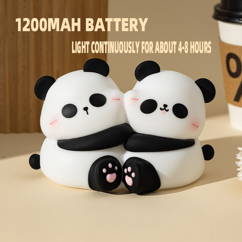 Cute Panda Night Light Soft LED Glow for Kids' Bedrooms Children Night Light