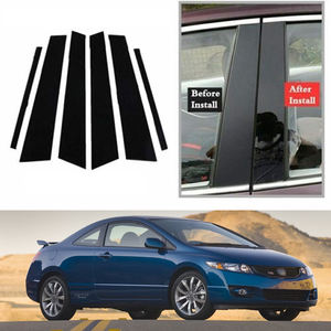 Convient pour Honda Civic Sedan <span class=keywords><strong>2006</strong></span> 2007 2008 2009 2010 2011 TPU fenêtre extérieure BC colonne centrale film transparent - Product Image 4