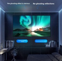 Écran de projection fixe ALR pour home cinéma, montage mural, écran fin 4K, cadre PVC sans bordure, pour la maison, assemblage simple personnalisé