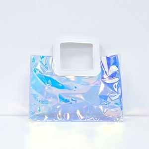 Wholesale Custom Logo Holographic PVC Beach <b>Bag</b> Waterproof <b>Transparent</b> Travel <b>Bag</b> with Trendy Color for Gifts and Shopping - Product Image 4