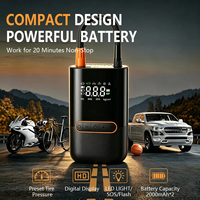 Portable Tire Inflator with Digital Pressure Gauge Emergency Light & Tire Pressure Monitor