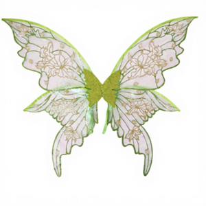 Nuove <span class=keywords><strong>Ali</strong></span> da Elfo Originali Brevettate per Feste e Travestimenti, <span class=keywords><strong>Ali</strong></span> di Farfalla Bicolore con Fiori, Fatte a Mano - Product Image 2