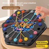Jeu de défi de dénoulement de cordes en plastique pour enfants, jouet éducatif interactif parent-enfant pour le développement de la pensée logique et de l'intelligence