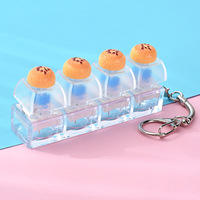 Porte-clés clavier 4 touches mini-aliments mignons en gros, jouet anti-stress, cadeaux fantaisie personnalisés pour enfants, cadeau promotionnel