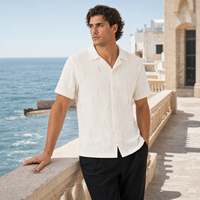 Großhandel Herren Dünner Knopf-Sommer-Kurzarm-Cardigan Pullover