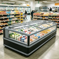 Congelador Isla de 500L con Pantalla Digital de Temperatura para Almacenamiento de Carne y Mariscos Congelados en Supermercados, Precio al por Mayor