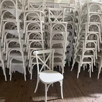 Chaise de banquet commerciale en résine X-Back, démontable, résistante aux intempéries, pour extérieur, portable, pour écoles et villas