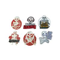 Pin Enamel Logam Grosir, Pin Tengkorak 'Baca Buku, Bersikap Baik, Tetap Unik', Bros Tengkorak Gothic, Lencana Kerah, Pin untuk Topi, Ransel, Kerah Baju