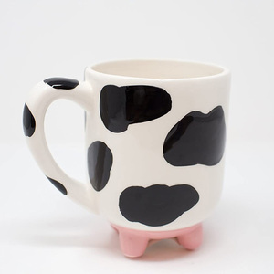 Funny Warehouse <strong>Udderly</strong> Cow Non-Skid <strong>Silicone</strong> Feet Ceramic Milk Mug - Product Image 2