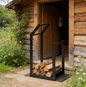 Porta Legna in Metallo Verniciato a Polvere per Interni, Supporto per Legna da Ardere per Caminetto - Product Image 4