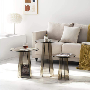 Acrylic End bảng grey màu trong suốt hiện đại Acrylic <span class=keywords><strong>teapoy</strong></span> Bàn cà phê hiển thị đứng trang trí giá Acrylic đồ nội thất - Product Image 4