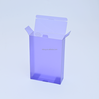 Boîte pliante en PET givré avec logo personnalisé, emballage pour soins personnels, emballage cosmétique, boîte en plastique