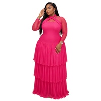 Robe mi-longue en cachemire pour femme, bretelles spaghetti, couleur unie, coupe ajustée, manches longues, style élégant