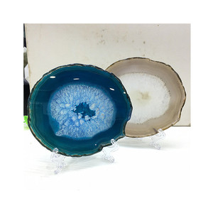 Rodajas de ágata natural de alta calidad Posavasos de piedra semipreciosa Premium para ventas de regalos Ágata de cristales naturales de alta calidad - Product Image 1