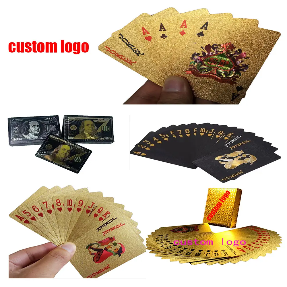 Set Poker permainan kartu kertas iklan kustom murah warna penuh Logo sublimasi sudut bulat kartu bermain Logo bisnis 5"