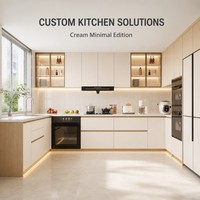 Ensemble de meubles de cuisine modernes haut de gamme en mélamine, sur mesure, en bois de luxe, complet, RTA, intelligent et compact