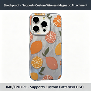 Custodia in TPU con Glitter e Motivo a Foglie di Limone e Arancia, <span class=keywords><strong>Cover</strong></span> Estetica per <span class=keywords><strong>iPhone</strong></span> 17 16 15 14 13 <span class=keywords><strong>Pro</strong></span> Max - Product Image 4
