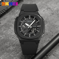 Jam tangan Digital LCD Pria elektronik olahraga 5ATM jam tangan Digital tahan air pabrik penjualan langsung gelang pintar silikon SKMEI2091
