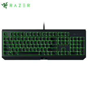 Razer BlackWidow基本机械游戏键盘: 绿色机械开关-触觉和绿色发光二极管背光