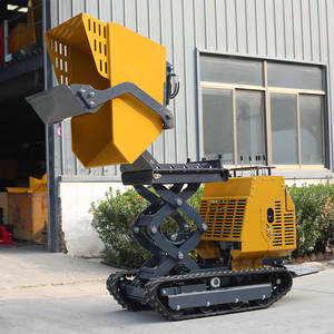 Гидростатические мини-грузовые ножницы 500 кг 1000 кг грузоподъемность небольшой бензиновый мини гусеничный самосвал бесплатная доставка двигателя PLC - Product Image 1