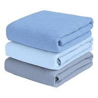 Lot de 3 couvertures d'emmaillotage pour bébé, langes pour nouveau-né, serviettes de bain et housses de poussette - Grande taille, unisexe, certifiées CPC sûres.