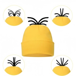 Accesorios de Disfraz de Halloween, Gafas Steampunk, Gorro Amarillo de Punto, Guantes Negros, Disfraz de Cosplay para Fiesta - Product Image 3