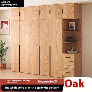 Anpassbarer Kleiderschrank für Schlafzimmer, Wirtschaftlicher Naturfarbener Aufbewahrungsschrank, Kinderzimmer-Organizer - Product Image 5