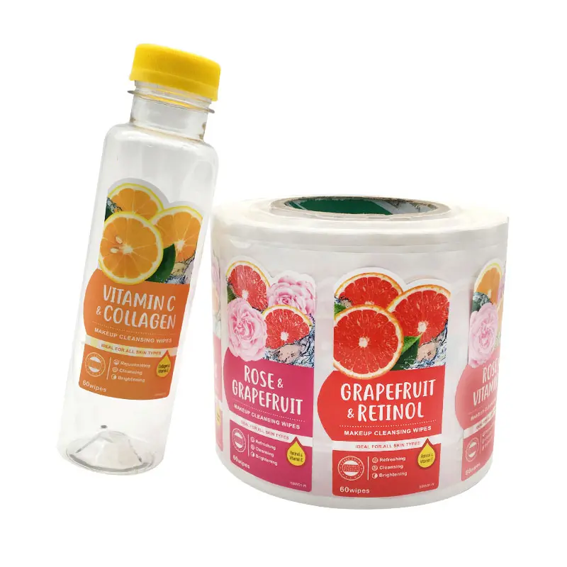 Customized Water Bottle Transparent Label Sticker,Personalized Clear Product Label Printing