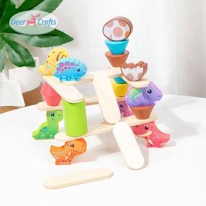 Bằng Gỗ Khủng Long Xếp Chồng Khối Đầu Học Tập Cân Bằng Trò Chơi Đầy Màu Sắc Giáo Dục Đồ Chơi Ddd13421 - Product Image 4