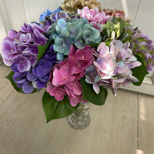 Artificial Hydrangea <b>Flower</b> Arrangement 3D Small Size Waterproof Home Decor Wedding Decoration - Product Image 2