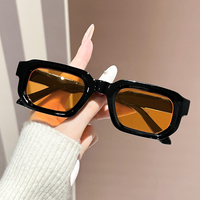 Lunettes de soleil unisexes noires à monture fine et unique, protection UV400, monture carrée, en stock 2026