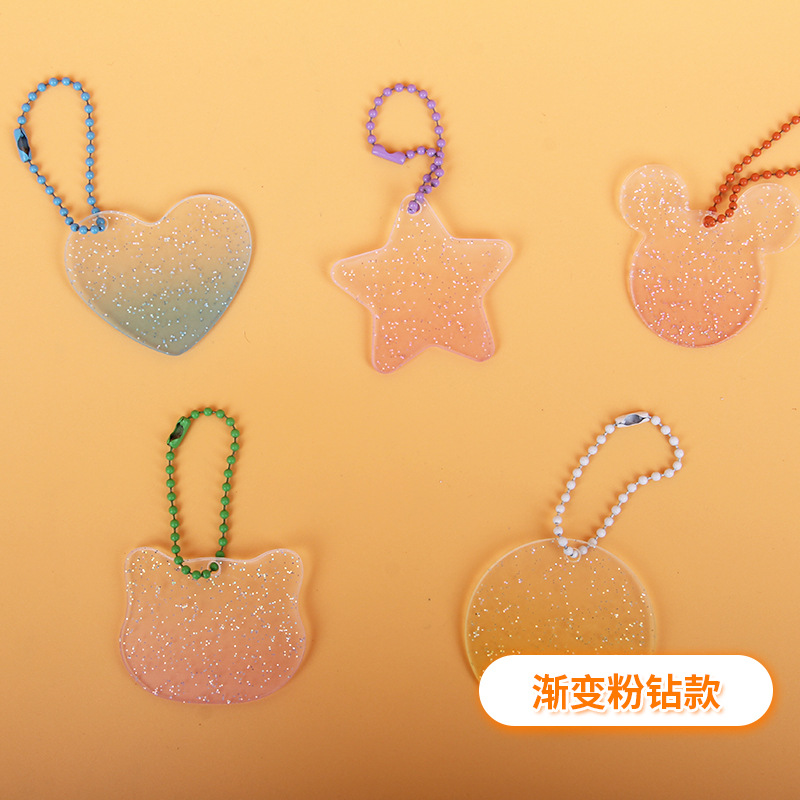 10 colliers de perles de diamant rose dégradé (10 pièces)