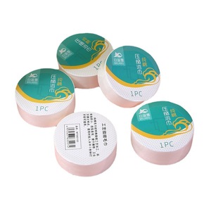 Toalla Comprimida de Algodón Puro, Desechable, Portátil, Tamaño de Viaje 25x50cm 35x75cm 60x100cm 70x140cm, Redonda, Color Sólido - Product Image 5