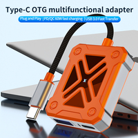 Cable USB C a USB OTG y Adaptador de Carga, Divisor USB-C 2 en 1 con Carga Rápida de 60W para iPhone Serie 16/15