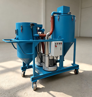 Collecteur de billes de sablage industriel portable pour la récupération de billes d'acier et de granulats abrasifs, destiné au nettoyage des salles de sablage