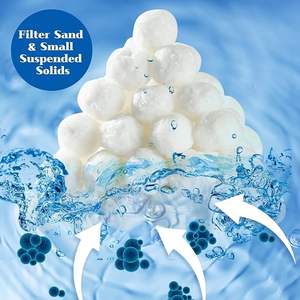 Remplissage en fibres de polyester <span class=keywords><strong>pour</strong></span> <span class=keywords><strong>piscine</strong></span>, au lieu du <span class=keywords><strong>sable</strong></span>, matériau de remplissage, boule filtrante <span class=keywords><strong>pour</strong></span> l'eau - Product Image 6