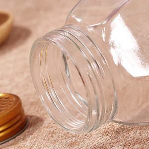 랑네즈 블랙포레스트 유리 꿀병 1kg 500g 스크류 뚜껑 포함, 사탕 및 초콜릿 보관용 친환경 용기 - Product Image 6