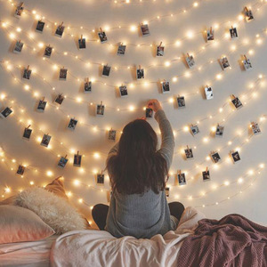 Guirlande lumineuse LED Xijiale en fil de cuivre, 2 mètres, petite boîte carrée avec électronique intégrée, décoration pour mariage et chambre à coucher - Product Image 3