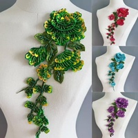 Nouvelles Appliques Brodées à la Main Multicolores ODM 2026, Motifs Floraux pour Robes de Mariée et de Soirée