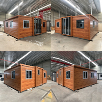 Maison conteneur moderne personnalisable de 20 pieds ou 30 pieds avec isolation thermique, extensible, préfabriquée, modulaire, mobile, 2, 3 ou 4 chambres