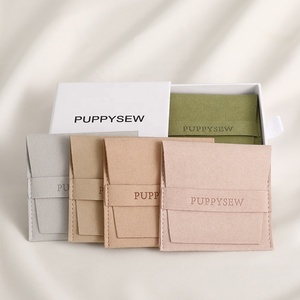 PUPPYSEW High Quality 8*8cm Microfiber Jewelry Bags, Microfiber <b>Envelope</b> pouch Jewelry packing bag with logo custom - Product Image 5