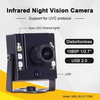 Mini Cámara Industrial USB con Sensor CMOS, 3506, 1080P, IR CUT, 4mm, 80 Grados, Infrarrojos, Baja Iluminación, Retroiluminación, Reconocimiento Facial
