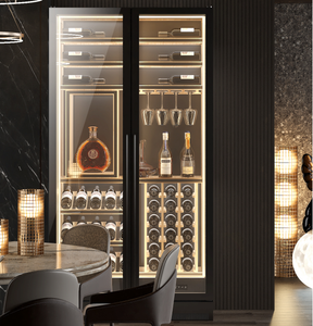 Réfrigérateur en acier inoxydable à double étage transparent avec contrôle LED pour boissons de magasin - Product Image 6