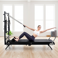Pilates Reformer en Acier Allié 92'' avec Tour Réglable, Équipement de Fitness, Jumpboard Écologique, Durable, Sûr, Sain, pour la Maison, Emballé