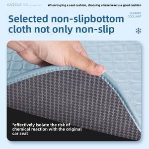 Coussin de siège de voiture d'été respirant et rafraîchissant Coussin de siège de bureau en soie de glace Manchon intérieur ventilé en silicone - Product Image 4